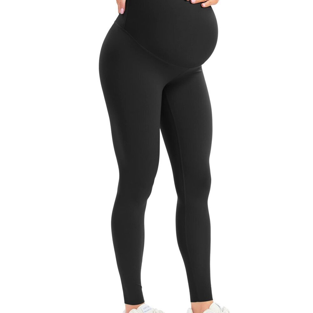 Maternity Leggings Over Belly Full Length Workout Yoga Pants